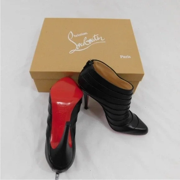 Christian Louboutin Orniron 100 Seta Calfskin Ankle Booties - Picture 2 of 11